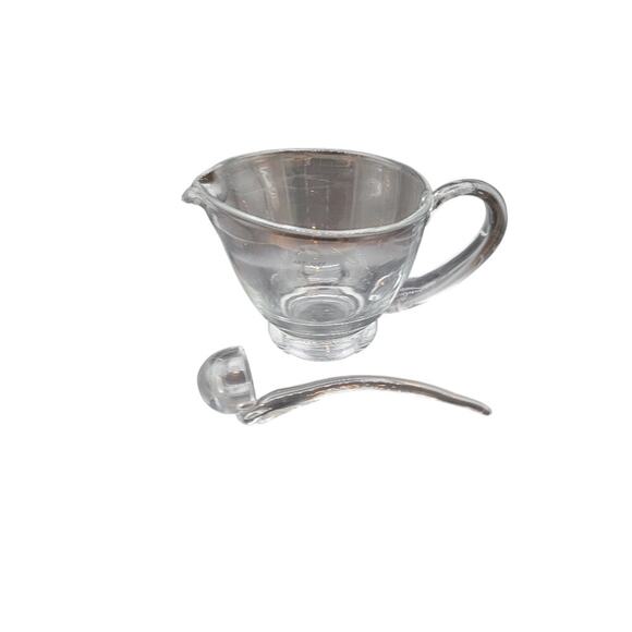Artland Glass Gravy Boat with Ladle 4.5" Party Hosting Holiday Serveware - Picture 2 of 9